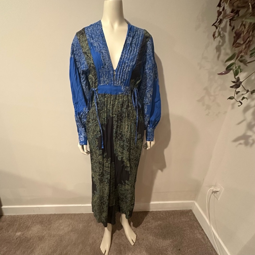 Free People Blooming Fields Jumpsuit XS – Boho Floral One-Piece